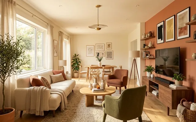 Living room after premium painting